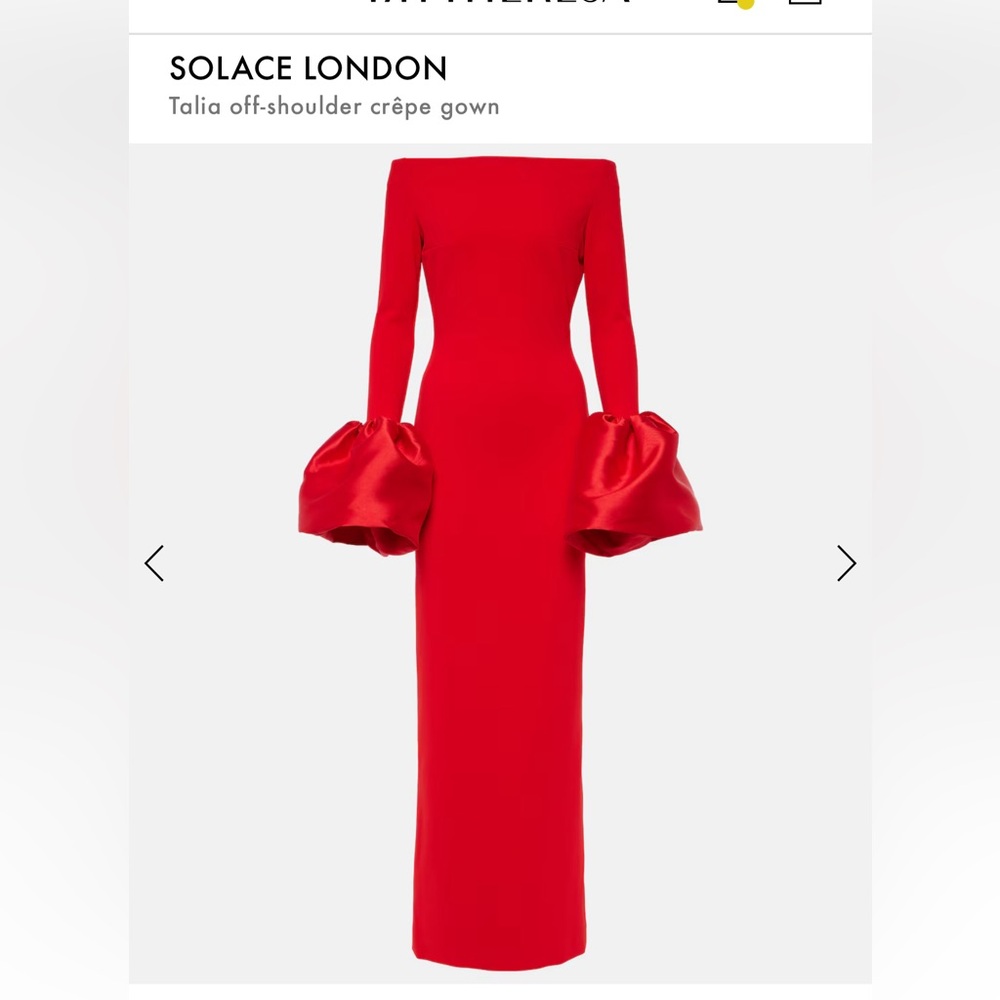 Solace London Red Long Sleeve Gown